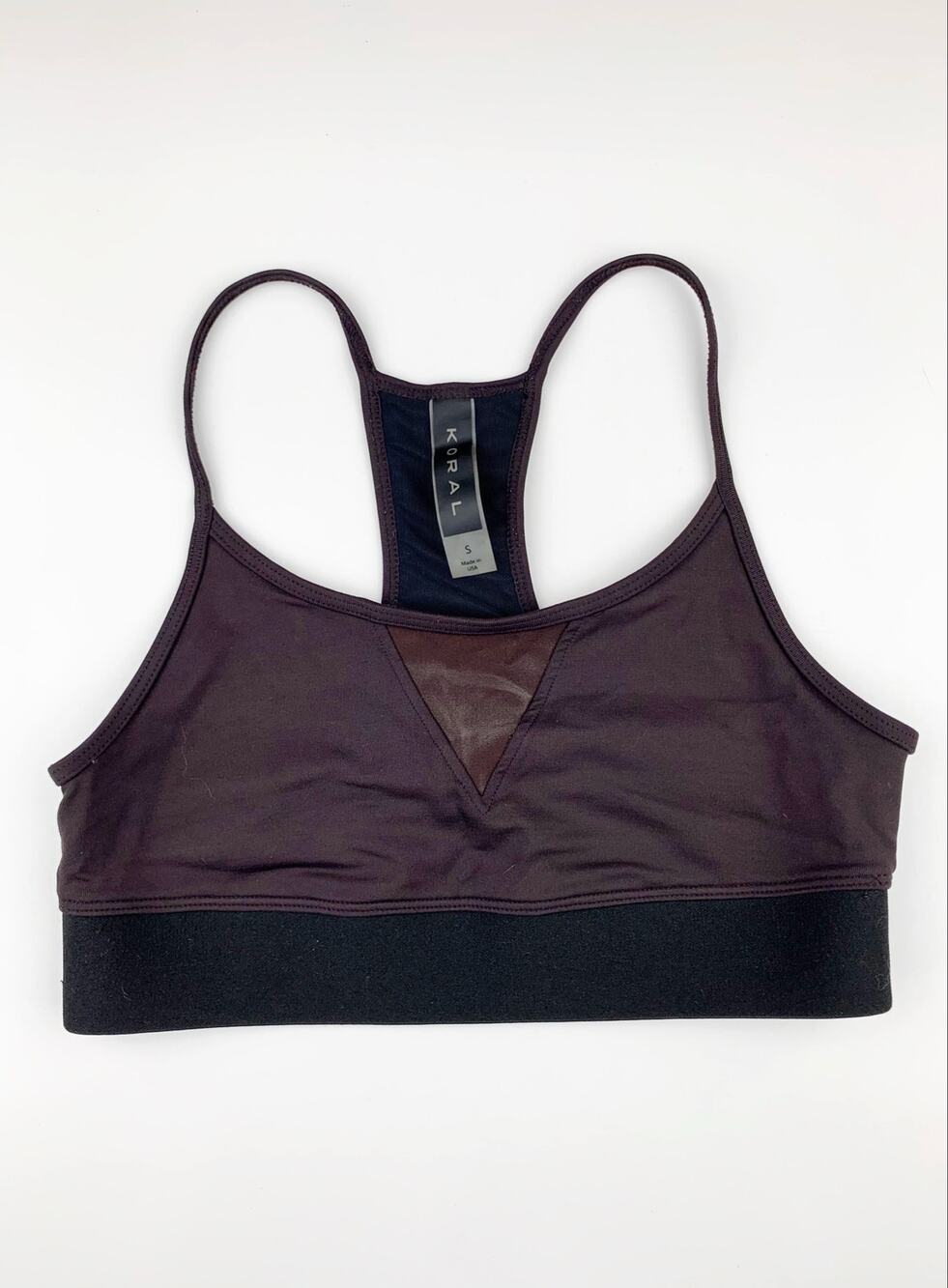 Koral Trifecta Versatility Sports Bra Chocolate Brown Activewear Women's S
